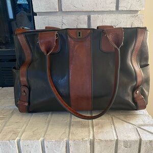 Fossil XL Brown/Black Tote